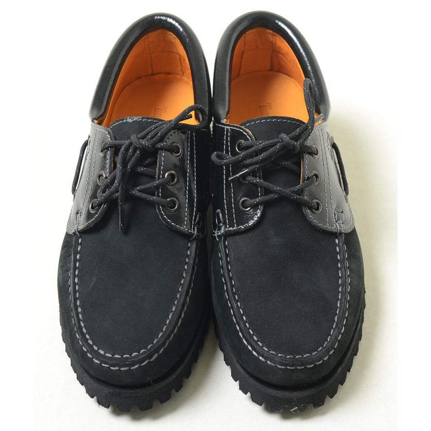 Timberland AUTHENTIC 3 EYE HANDSEWN BOAT SHOE ティンバーランド オーセンティック スリー アイ ハンドソーン モカシン シューズ スニーカー ブラック 黒 ヌバ｜eco-styles-honey｜03