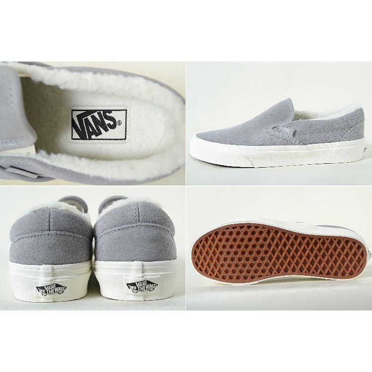 VANS CLASSIC SLIP-ON COZY DRIZZLE バンズ ヴァンズ クラシック スリッポン コージー ドリズル グレー ボア レディース スニーカー vn0a7q5d6j6｜eco-styles-honey｜02