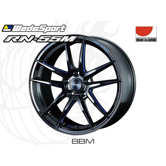 WedsSport RN-55M BBM F 18インチ×8.5J +52 5H-114.3 φ73 ウェッズ 