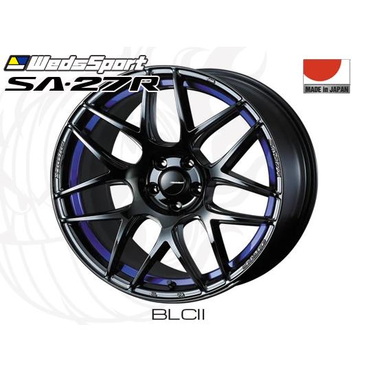 WedsSport SA-27R BLC2 17インチ×6.5J +42 4H-100 φ65 ウェッズ