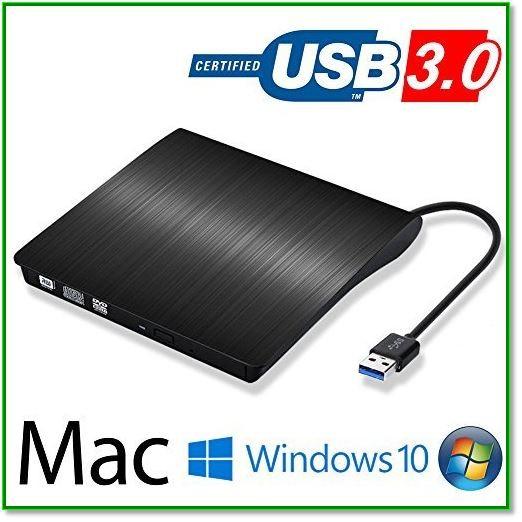 DVDドライブ外付けUSB3.0 DVD-RWCD-RW Window MacOS両対応高速静音超スリム 0128