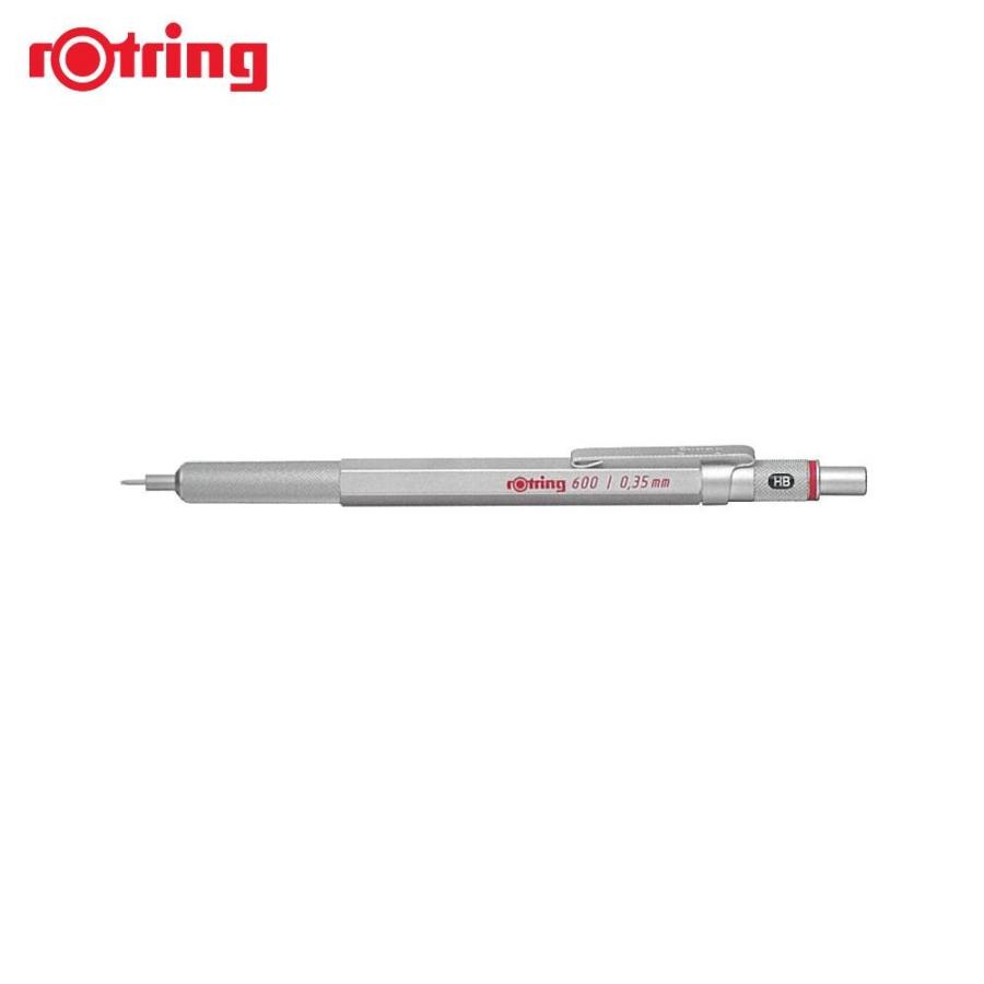 新品 廃盤 Rotring ロットリング 600 シャーペン 0 35mm シルバー 旧型