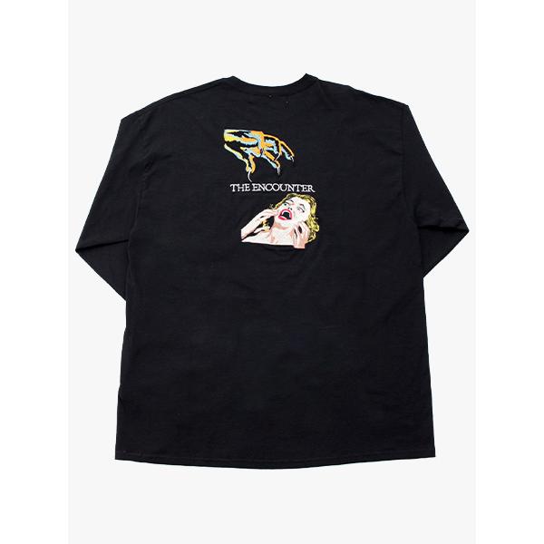 ハイゲート High Gate 長袖tシャツ サイズ1 2 黒 ブラック 刺繍 イラスト ロゴ The Encounter L S Tee Black hg Aw01blk Bags Groove 通販 Yahoo ショッピング