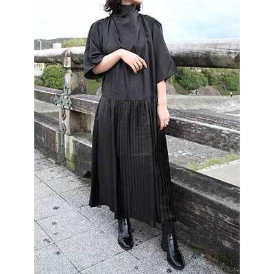 ゴスペル Ghospell プリーツワンピース Sサイズ ブラック ロング丈 マキシ丈 ハイネック タートルネック Passing By Cowl Neck Midi Dress Black Lady S in Rl Drg411 Bags Groove 通販 Yahoo ショッピング