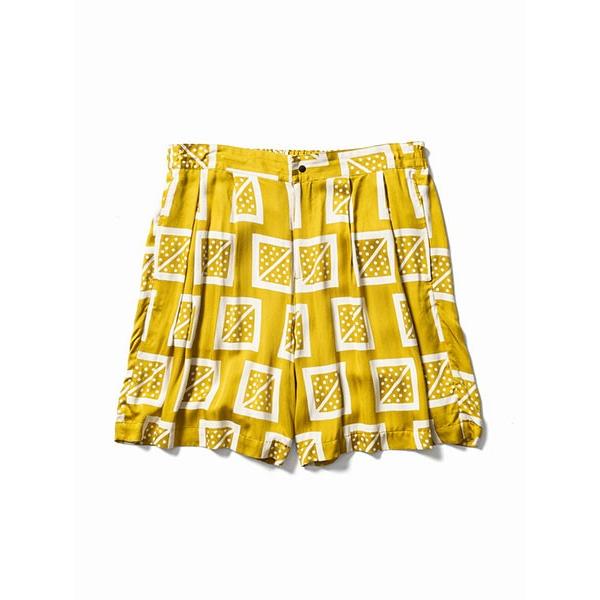 サスクワァッチファブリックス Sasquatchfabrix プリントショートパンツ オリエンタルファッション メンズ マスタード Masu Masu Shorts Mustard Basketball Mk