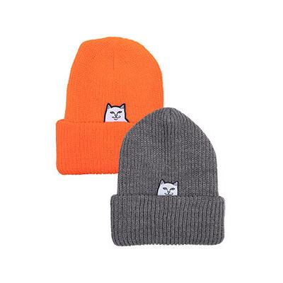 リッピンディップ Ripndip ニット帽 メンズ フリーサイズ グレー オレンジ 帽子 ビーニー Lord Nermal Knit Beanie 2 Color lk Ripn Bags Groove 通販 Yahoo ショッピング