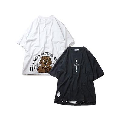 ガルフィー Galfy ｔシャツ メンズ ユニセックス L Xlサイズ 漆黒 純白 ブラック ホワイト トップス 半袖 刺繍 ワンピース ヤンキー Inunomati Tee 2 Color 21lo Gfy Ss18 Bags Groove 通販 Yahoo ショッピング