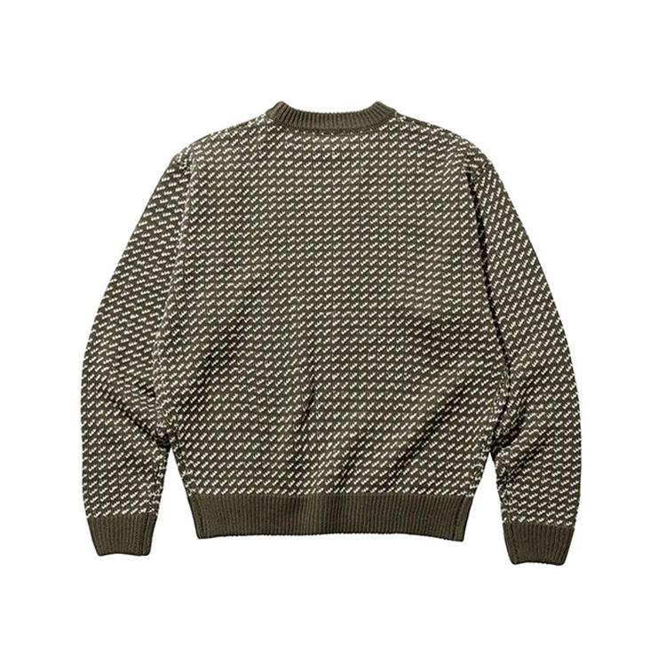 ルツボ 坩堝 クルーネックセーター L-XLサイズ ブラック/黒 カーキグリーン/緑 グレー メンズ ニット 総柄 CLASSIC GONZ SWEATER-3.COLOR-｜ecoandstyle｜07