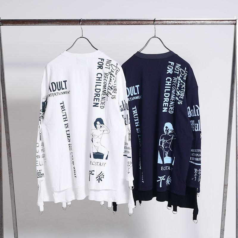 ブラックウィドウ BlackWeirdos レイヤードモスリンシャツ M-XLサイズ