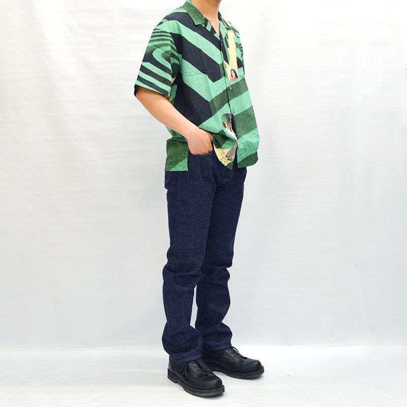 SON OF THE CHEESE サノバチーズ レーヨンシャツ M/Lサイズ グリーン