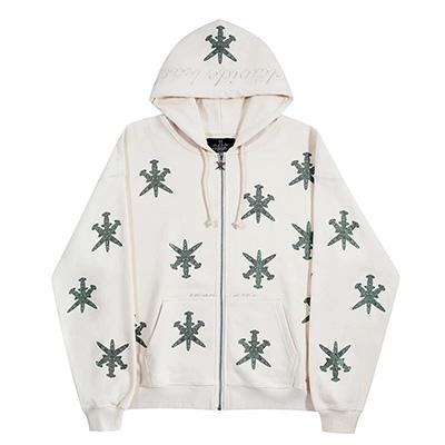 アンノウンロンドン UNKNOWN LONDON ラインストーンフーディー メンズ