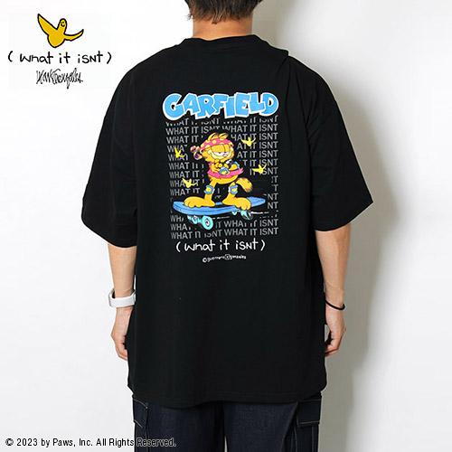 マークゴンザレス Mark Gonzales Tシャツ メンズ 半袖 ガーフィールド コラボ ブラック M-XL ×GARFIELD S/S