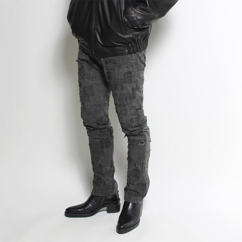 パンツ RADIANT patchwork blackdenim pants RADIANT patchwork blackdenim pants