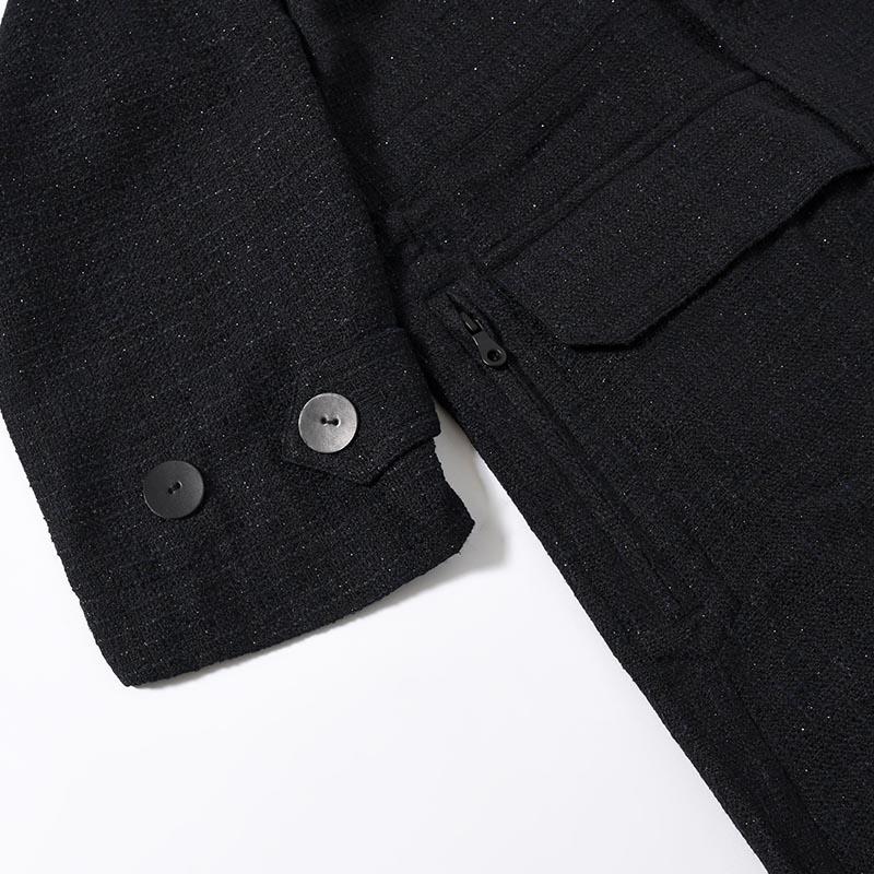 Leh レー オーバーコート ロングコート フードコート 長袖 サイズM/L OVER COAT -NAVY-の画像