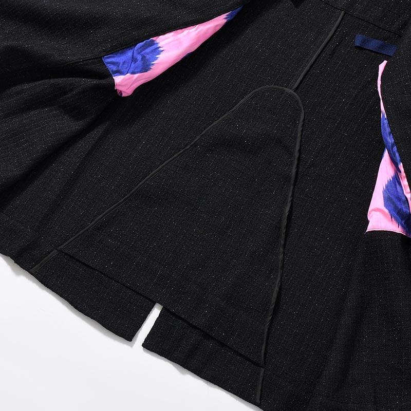 Leh レー オーバーコート ロングコート フードコート 長袖 サイズM/L OVER COAT -NAVY-の画像
