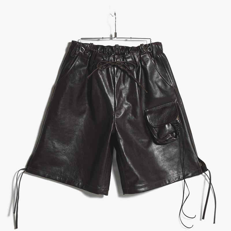 Leh レー メンズ ボトムス レザーショーツ ワイドパンツ Mサイズ