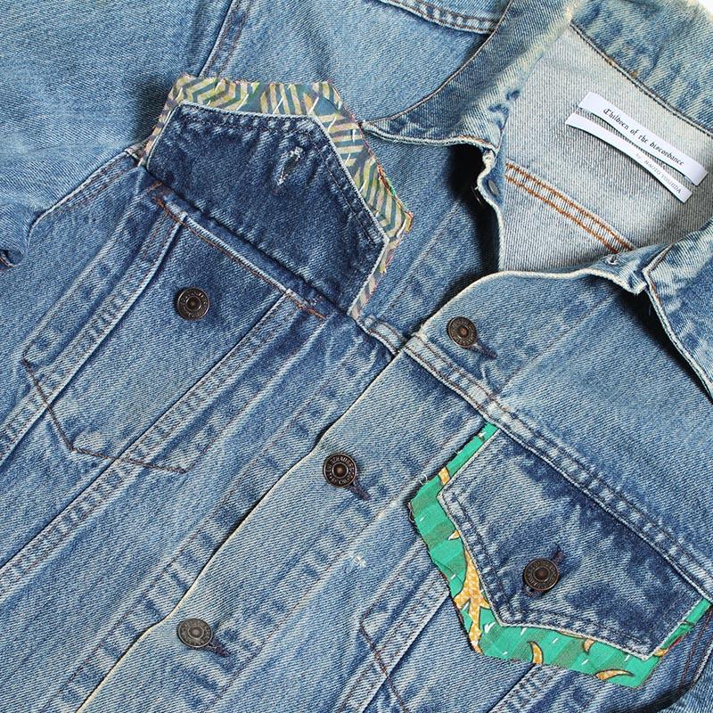 children of the discordance リメイクデニムジャケット サイズ2 長袖 ブルゾン Gジャン メンズ NY RE-PATCH WORK DENIM JACKET size:2 -BLUE A-の画像