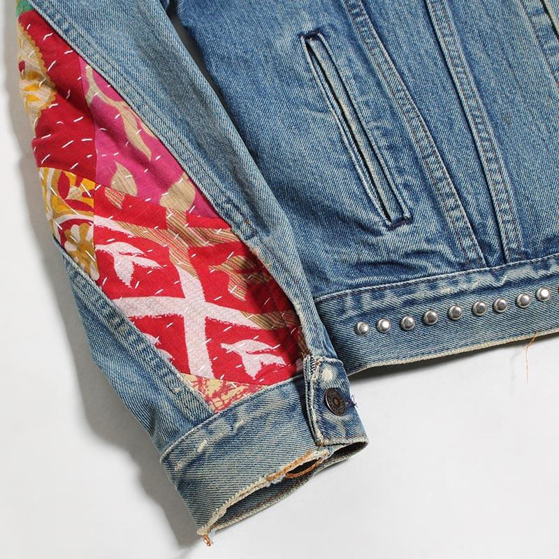 children of the discordance リメイクデニムジャケット サイズ2 長袖 ブルゾン Gジャン メンズ NY RE-PATCH WORK DENIM JACKET size:2 -BLUE A-の画像