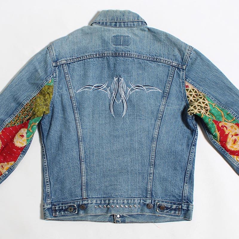 children of the discordance リメイクデニムジャケット サイズ2 長袖 ブルゾン Gジャン メンズ NY RE-PATCH WORK DENIM JACKET size:2 -BLUE A-の画像