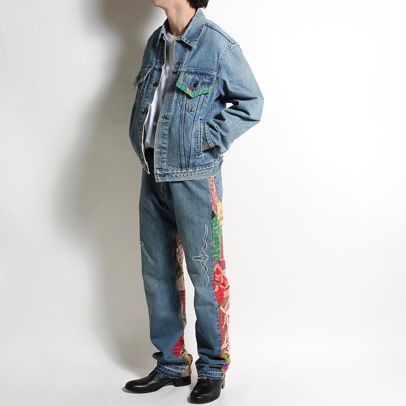 children of the discordance リメイクデニムジャケット サイズ2 長袖 ブルゾン Gジャン メンズ NY RE-PATCH WORK DENIM JACKET size:2 -BLUE A-の画像