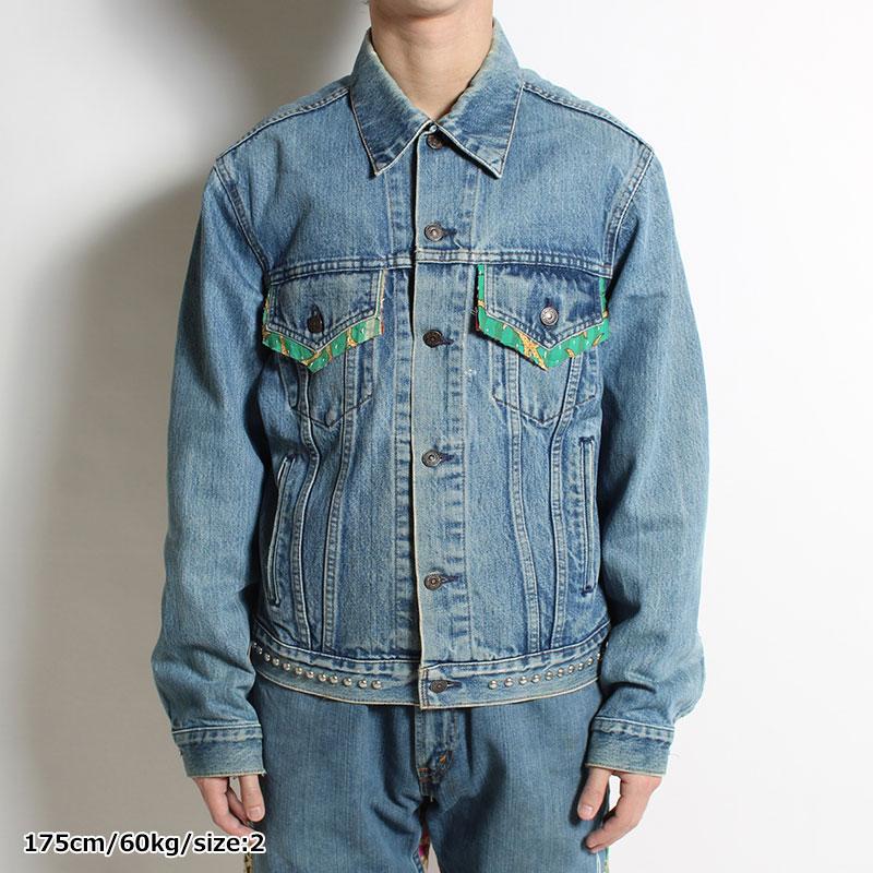 children of the discordance リメイクデニムジャケット サイズ2 長袖 ブルゾン Gジャン メンズ NY RE-PATCH WORK DENIM JACKET size:2 -BLUE A-の画像
