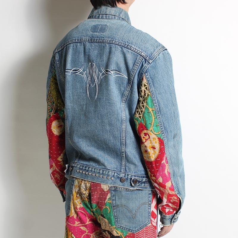 children of the discordance リメイクデニムジャケット サイズ2 長袖 ブルゾン Gジャン メンズ NY RE-PATCH WORK DENIM JACKET size:2 -BLUE A-の画像