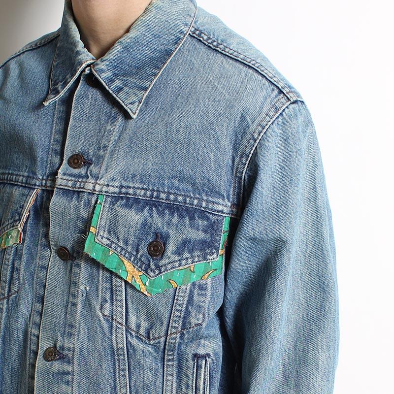 children of the discordance リメイクデニムジャケット サイズ2 長袖 ブルゾン Gジャン メンズ NY RE-PATCH WORK DENIM JACKET size:2 -BLUE A-の画像