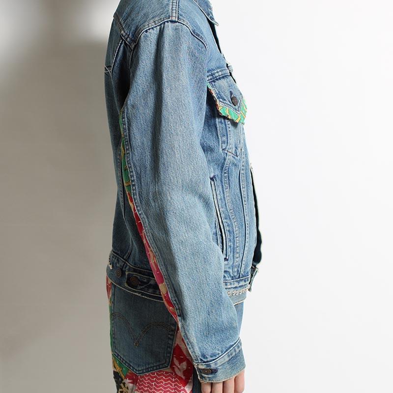 children of the discordance リメイクデニムジャケット サイズ2 長袖 ブルゾン Gジャン メンズ NY RE-PATCH WORK DENIM JACKET size:2 -BLUE A-の画像