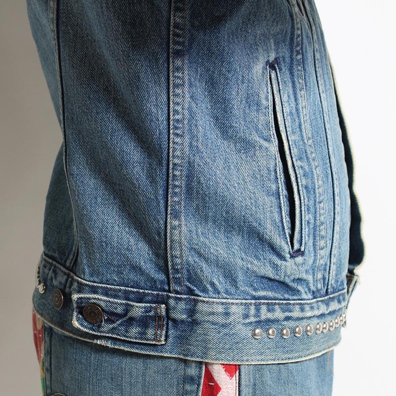 children of the discordance リメイクデニムジャケット サイズ2 長袖 ブルゾン Gジャン メンズ NY RE-PATCH WORK DENIM JACKET size:2 -BLUE A-の画像