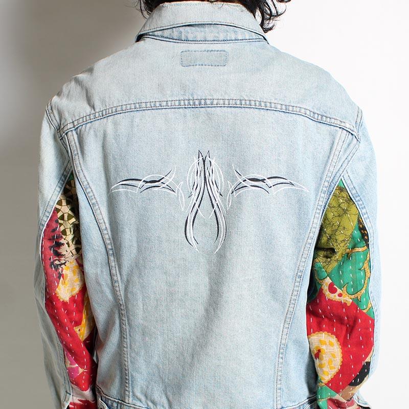 children of the discordance リメイクデニムジャケット サイズ2 長袖 ブルゾン Gジャン メンズ NY RE-PATCH WORK DENIM JACKET size:2 -BLUE B-の画像