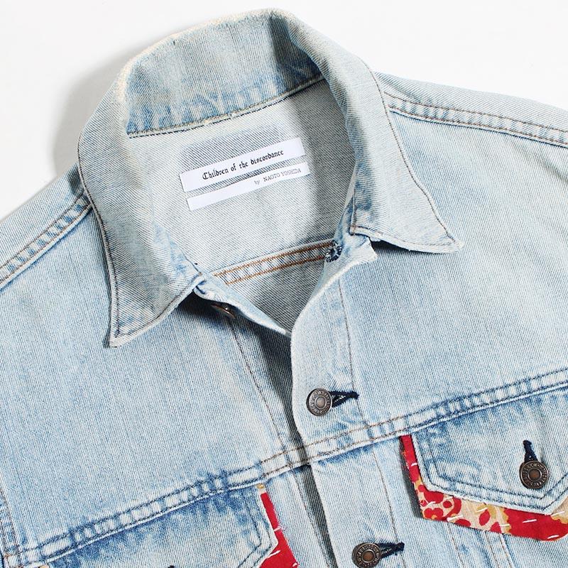 children of the discordance リメイクデニムジャケット サイズ2 長袖 ブルゾン Gジャン メンズ NY RE-PATCH WORK DENIM JACKET size:2 -BLUE B-の画像