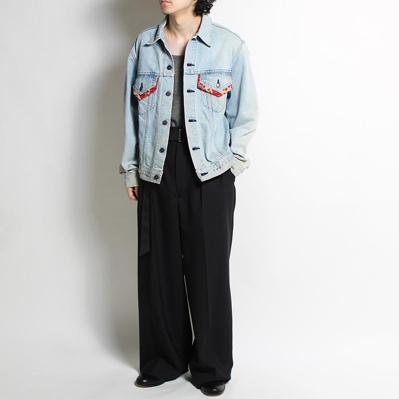 children of the discordance リメイクデニムジャケット サイズ2 長袖 ブルゾン Gジャン メンズ NY RE-PATCH WORK DENIM JACKET size:2 -BLUE B-の画像