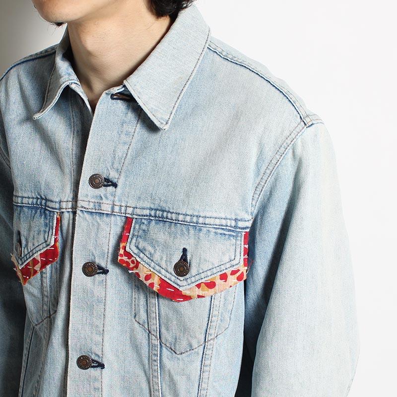 children of the discordance リメイクデニムジャケット サイズ2 長袖 ブルゾン Gジャン メンズ NY RE-PATCH WORK DENIM JACKET size:2 -BLUE B-の画像