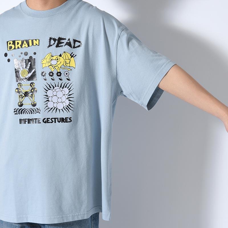BRAIN DEAD ブレインデッド グラフィックTシャツ メンズ トップス 半袖 クルーネック M-XLサイズ ブルー INFINITE GESTURES T-SHIRT -SLATE-｜ecoandstyle｜07