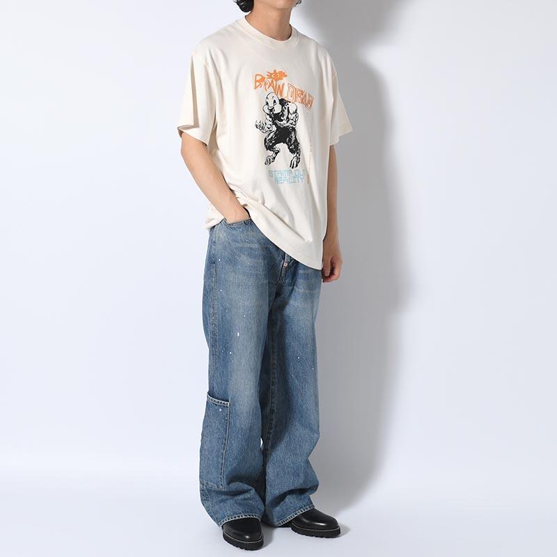 BRAIN DEAD ブレインデッド グラフィックTシャツ メンズ トップス 半袖 クルーネック M-XLサイズ ベージュ DUCK BEAST T-SHIRT -NATURAL-｜ecoandstyle｜02