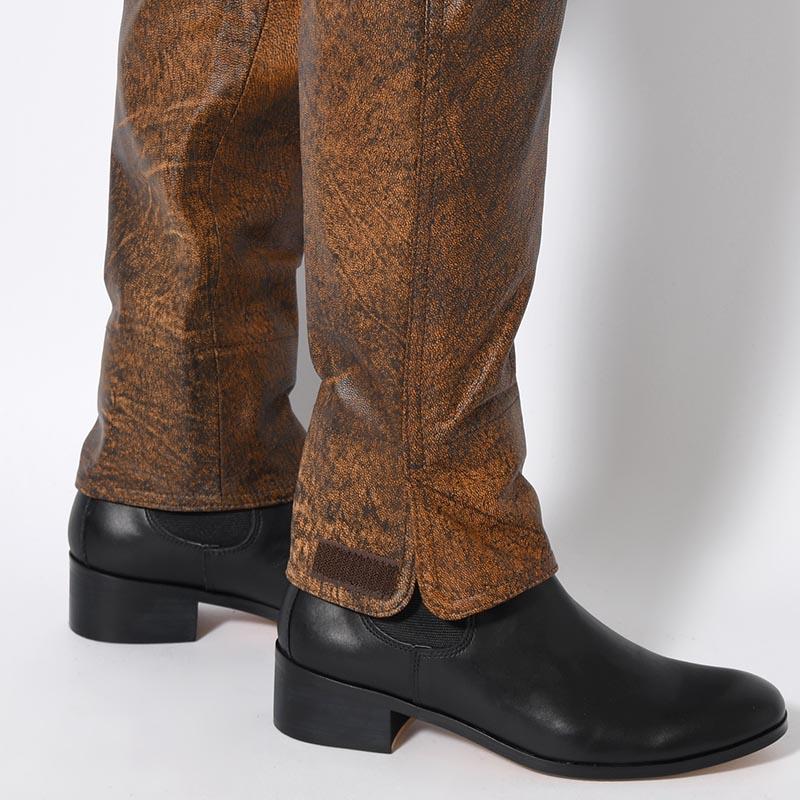 whowhat フーワット レザーパンツ ショルダーポーチ付き Mサイズ ボトムス LEATHER DETACHABLE POUCH PANTS -ANTIQUE PROCESSING BROWN-の画像