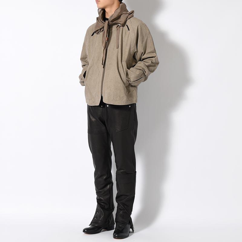 whowhat フーワット レザーパンツ M/Lサイズ ボトムス パッチワーク パズルパンツ LEATHER PUZZLE PANTS -BLACK-の画像