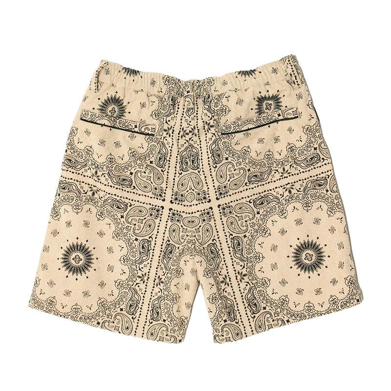 モブ MOBB ペイズリーハーフパンツ M,L,XLサイズ ベージュ ボトムス ショート丈 PAISLEY CORDUROY SHORTS -BEIGE-｜ecoandstyle｜02