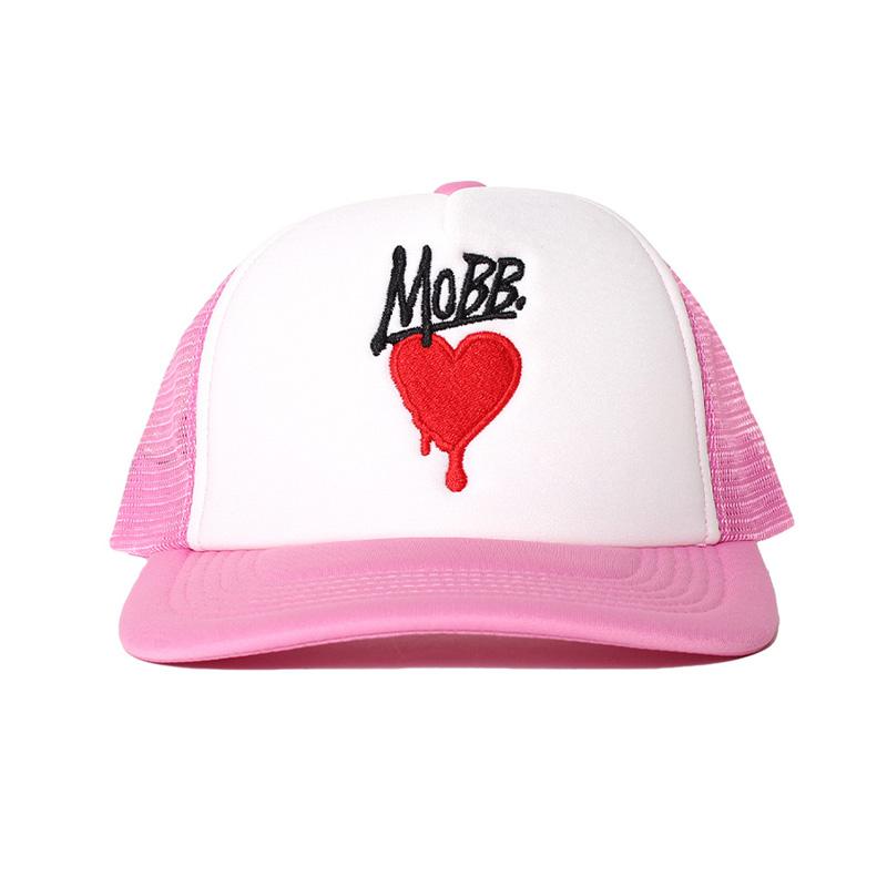 モブ MOBB キャップ 帽子 メッシュ ピンク ハート ロゴ 男女兼用 HEART DRIP MESH CAP -PINK-｜ecoandstyle｜02