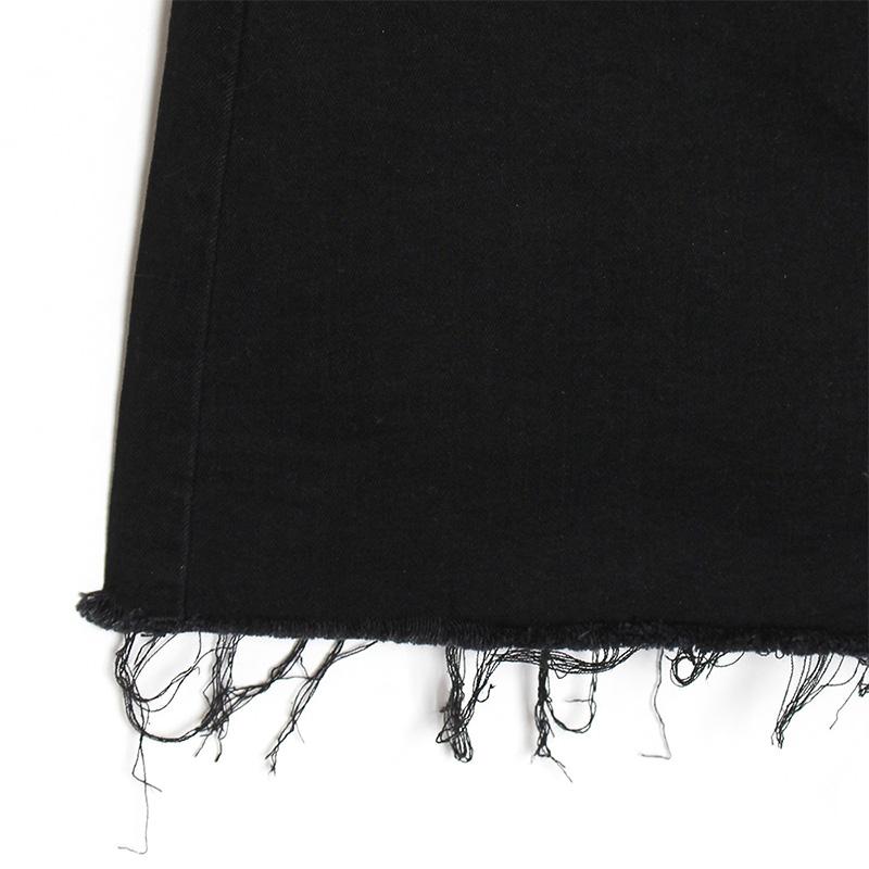 MOBB モブ デニム ミニスカート ブラック スカパン レディース