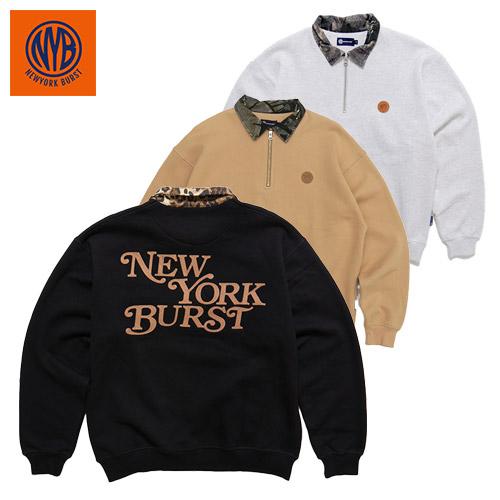 NEW YORK BURST NYB ニューヨークバースト ハーフジップスウェット 裏 