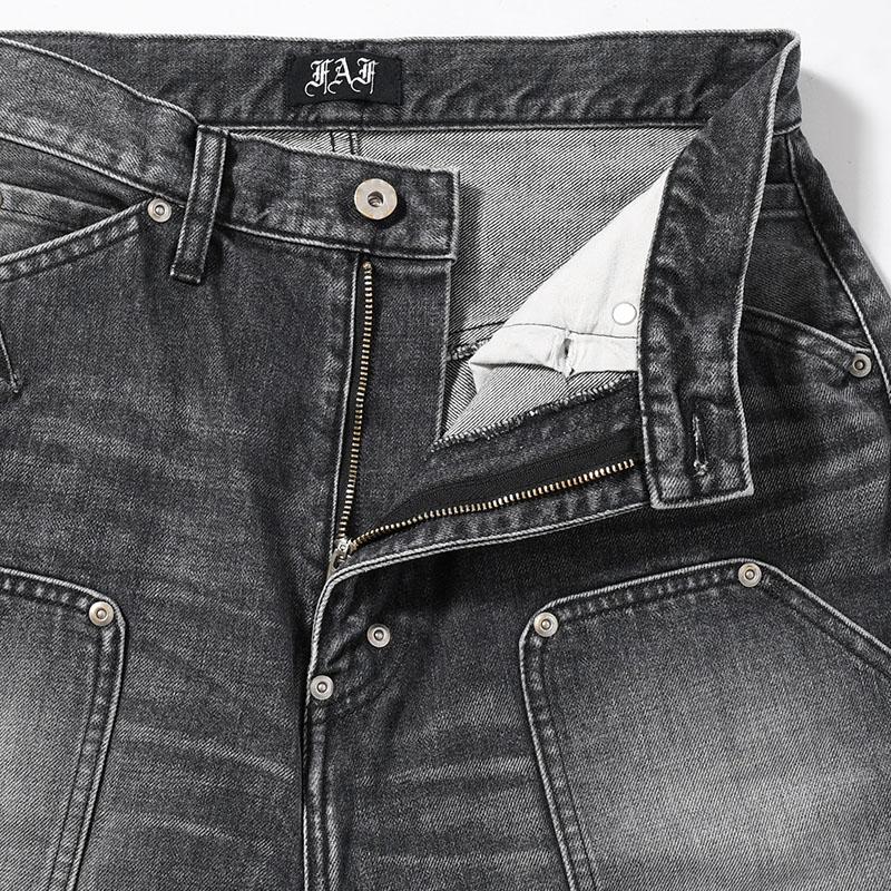 FAF エフエーエフ バギーデニムショーツ ボトムス メンズ デニムパンツ