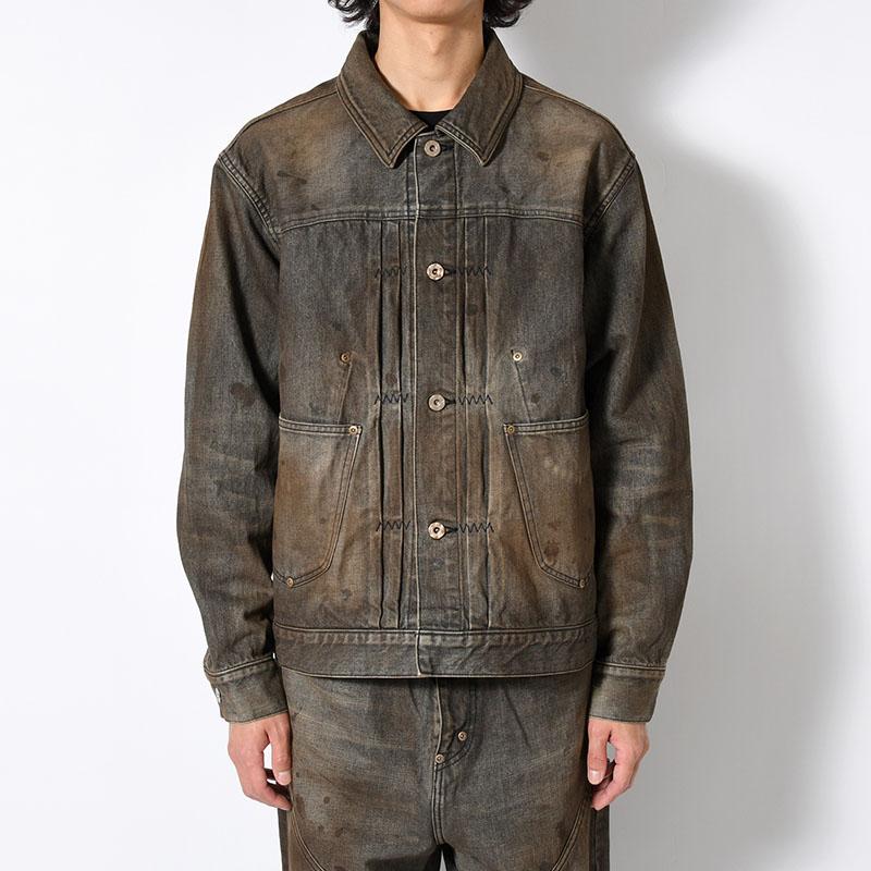 FAF エフエーエフ ダメージデニムジャケット ライトアウター メンズ FAF TYPE-2.5 Dirt Denim Jacket デニムジャケット