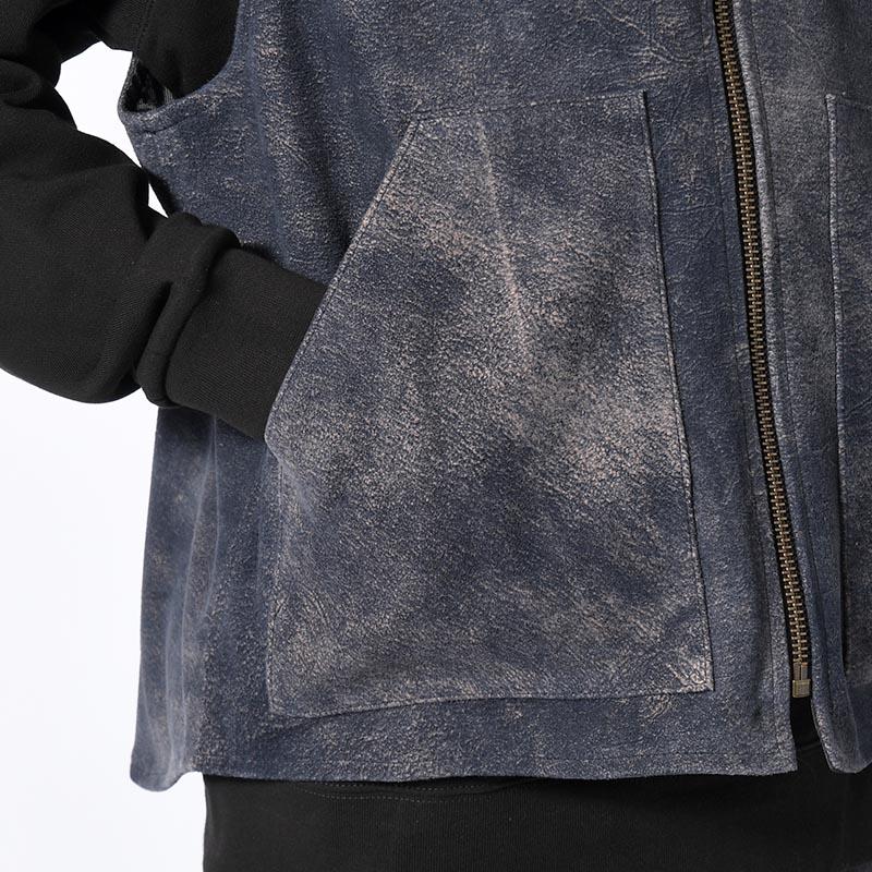 SEVEN BY SEVEN セブンバイセブン レザーベスト スエード ヴィンテージ加工 本革 サイズS/M LEATHER WORK VEST Goat suede Antique finish -NAVY-の画像