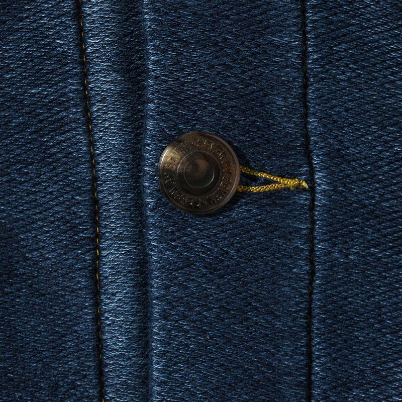 SEVEN BY SEVEN セブンバイセブン ニットジャケット メンズ アウター 長袖 トラッカージャケット デニム風 25秋冬 3RD TYPE WASHED KNIT JACKET -2.COLOR-の画像