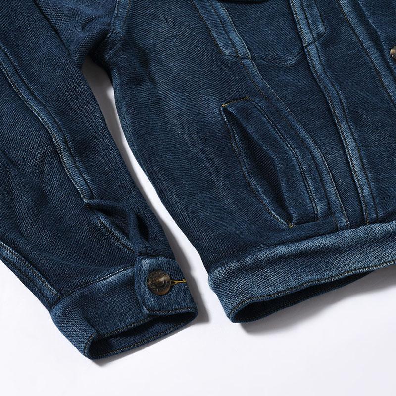 SEVEN BY SEVEN セブンバイセブン ニットジャケット メンズ アウター 長袖 トラッカージャケット デニム風 25秋冬 3RD TYPE WASHED KNIT JACKET -2.COLOR-の画像