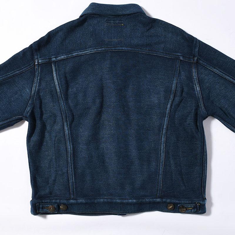 SEVEN BY SEVEN セブンバイセブン ニットジャケット メンズ アウター 長袖 トラッカージャケット デニム風 25秋冬 3RD TYPE WASHED KNIT JACKET -2.COLOR-の画像