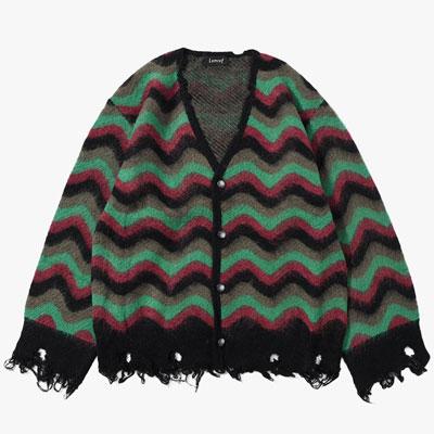 lamrof Mohair Cardigan モヘア ニット カーディガン Lamrof ラムロフ モヘアニットカーディガン ダメージニット メンズ