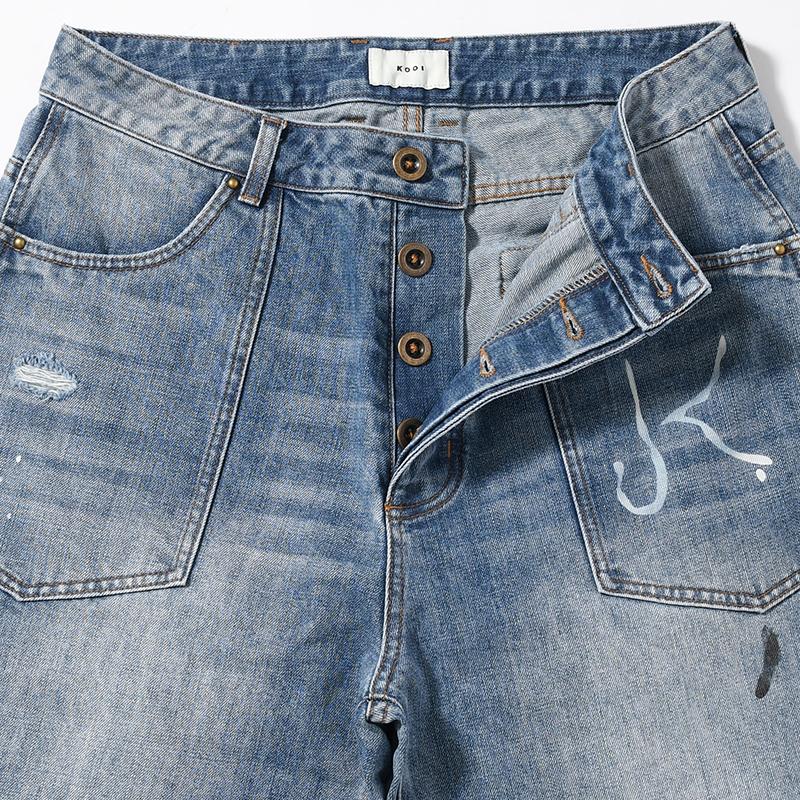KOOI コーイ デニムパンツ メンズ ボトムス ベイカーデニム ワイド