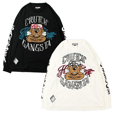 GALFY（ガルフィー） ロンTEE L,XLサイズ ブラック/黒 ホワイト/白